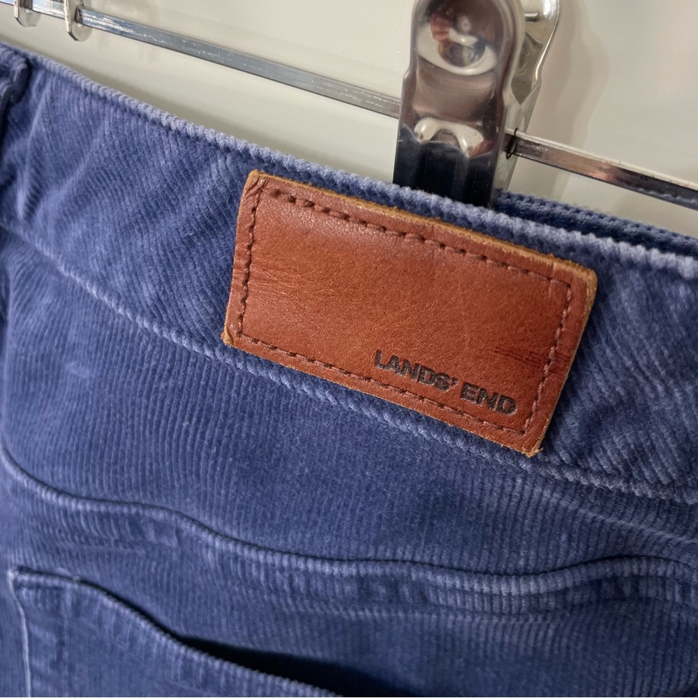 Lands' End Women’s Blue Corduroy Mid Rise Straight-Leg Pants, size 10 - Picture 7 of 14